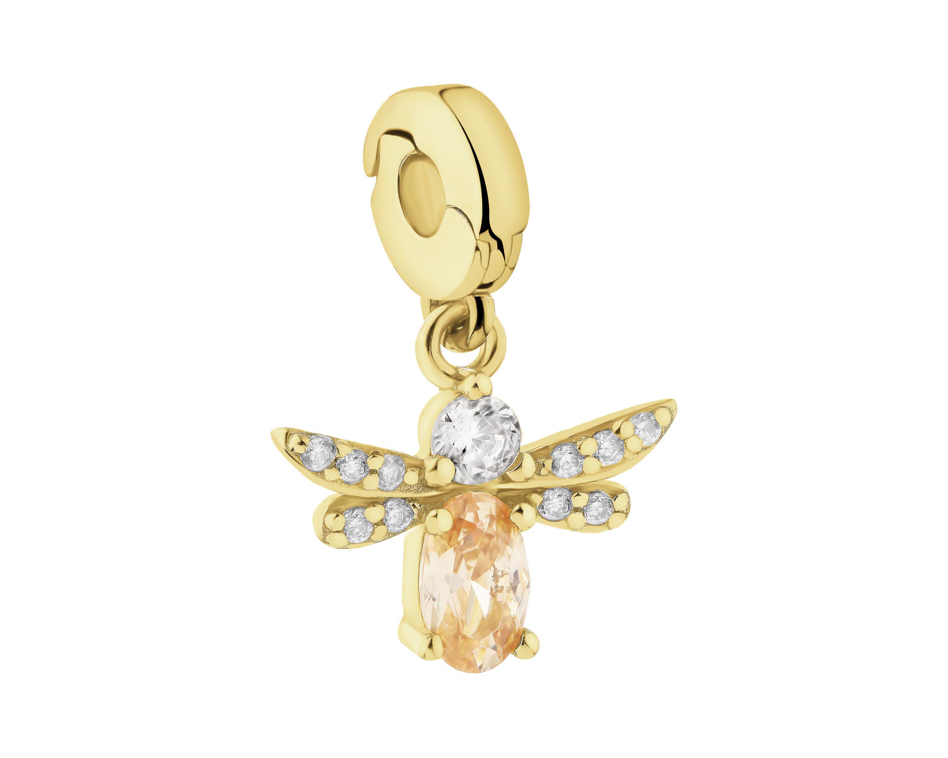 Zawieszka srebrna rodowana 925 z cyrkoniami „ważka”