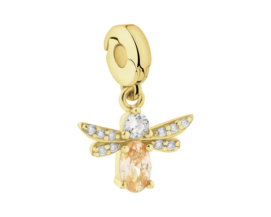 Zawieszka srebrna rodowana 925 z cyrkoniami „ważka”