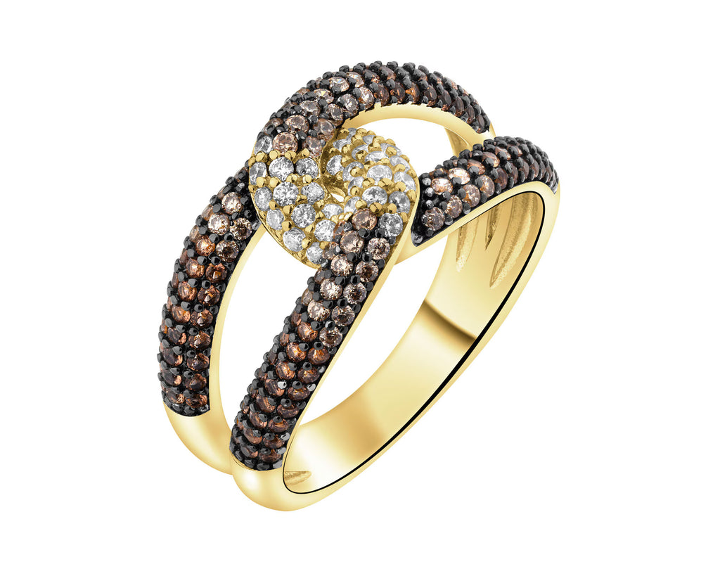 Pierścionek srebrny z cyrkoniami – srebro próby 925