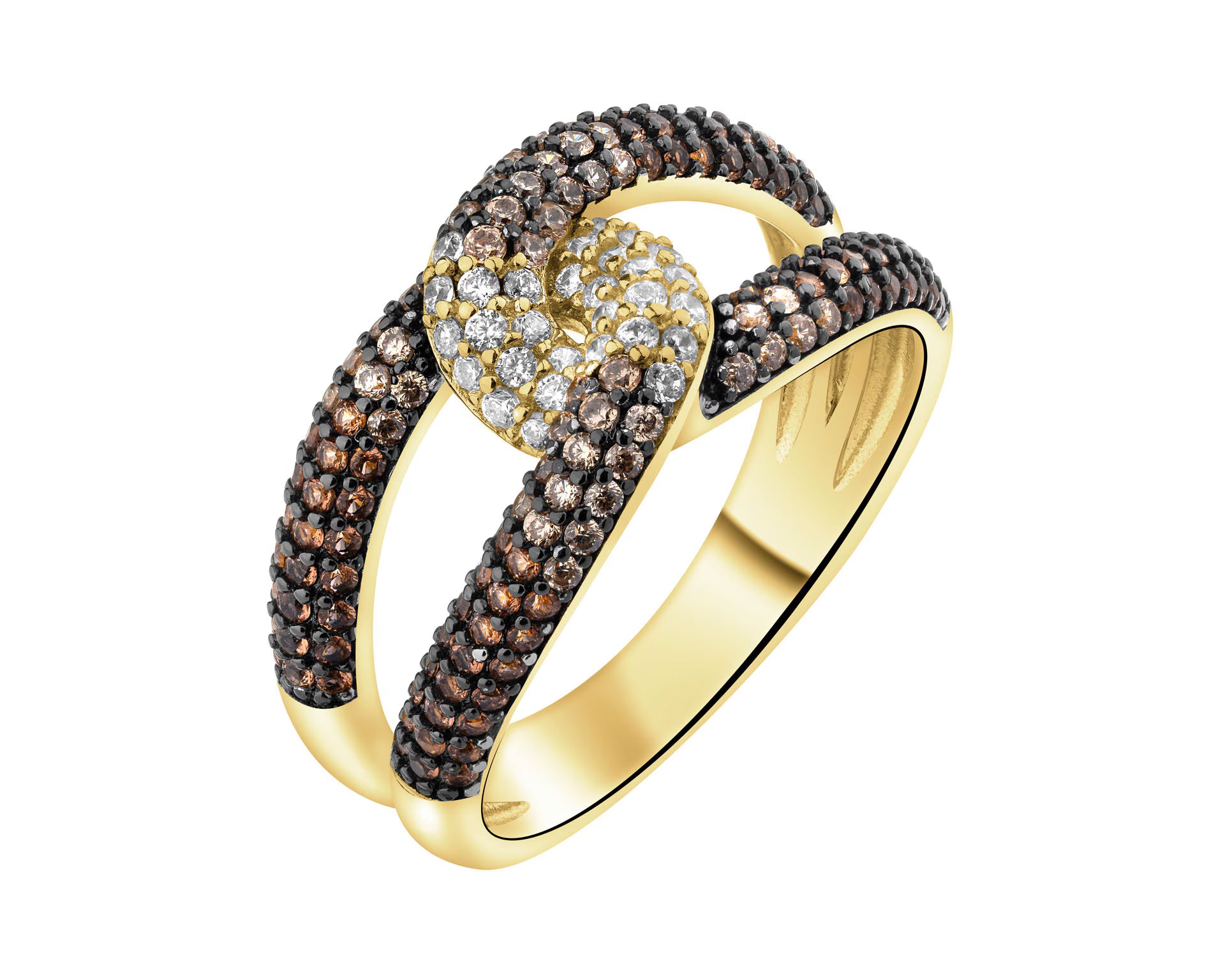 Pierścionek srebrny z cyrkoniami – srebro próby 925