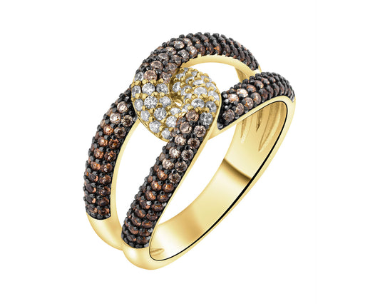 Pierścionek srebrny z cyrkoniami – srebro próby 925