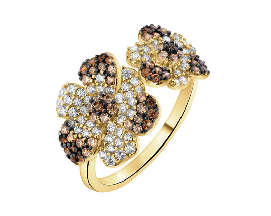 Pierścionek srebrny z cyrkoniami – srebro próby 925