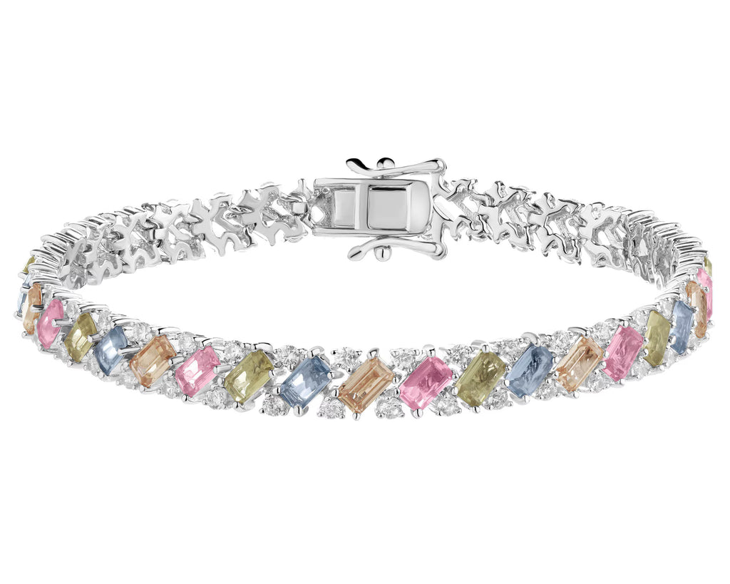 Bransoletka srebrna z cyrkoniami – srebro 925