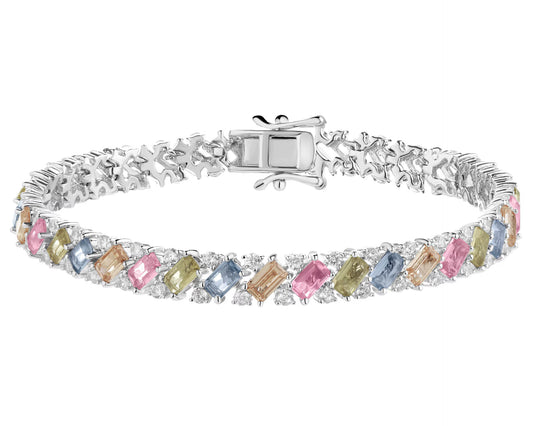 Bransoletka srebrna z cyrkoniami – srebro 925