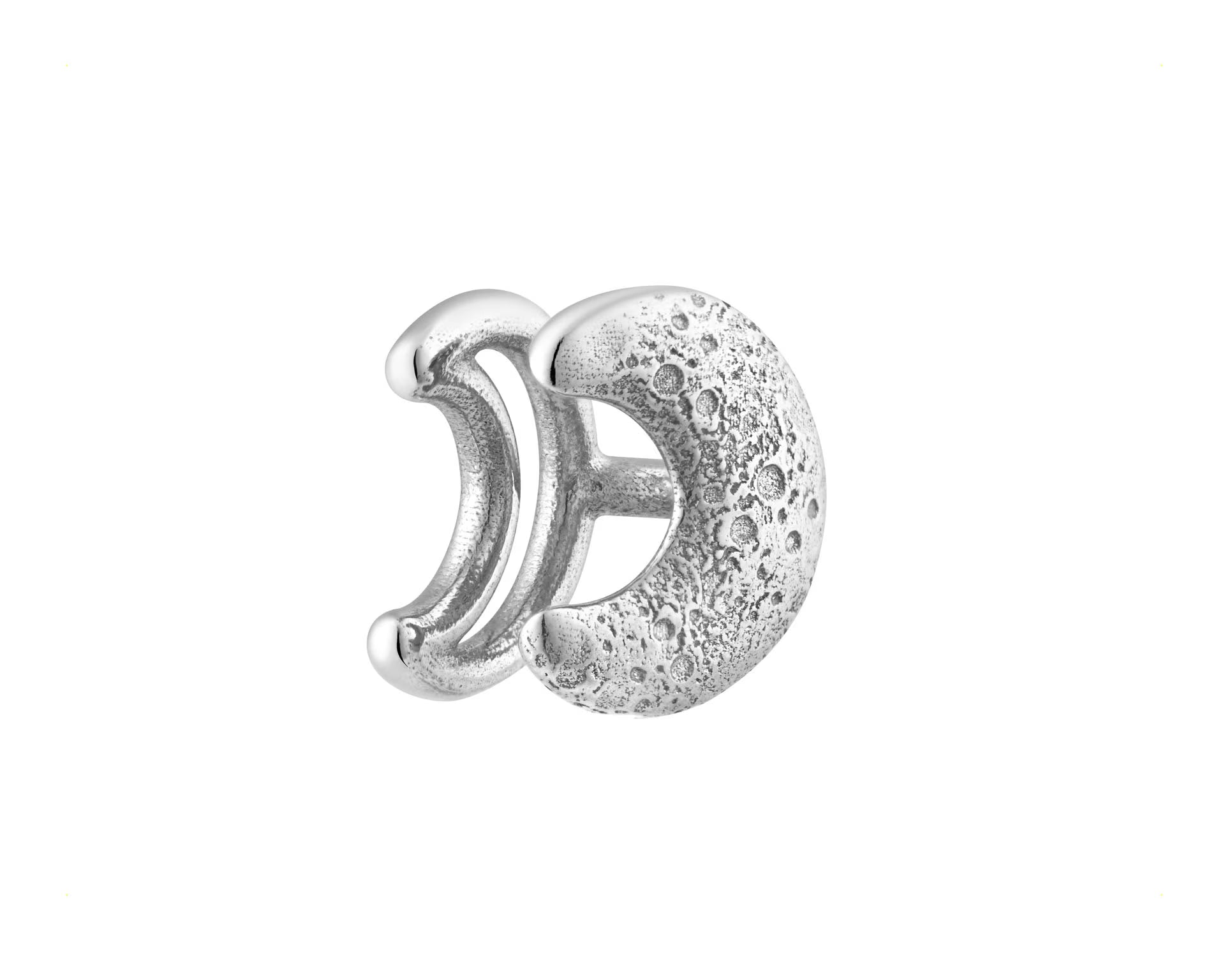 Nausznica srebrna w kształcie półksiężyca – srebro 925