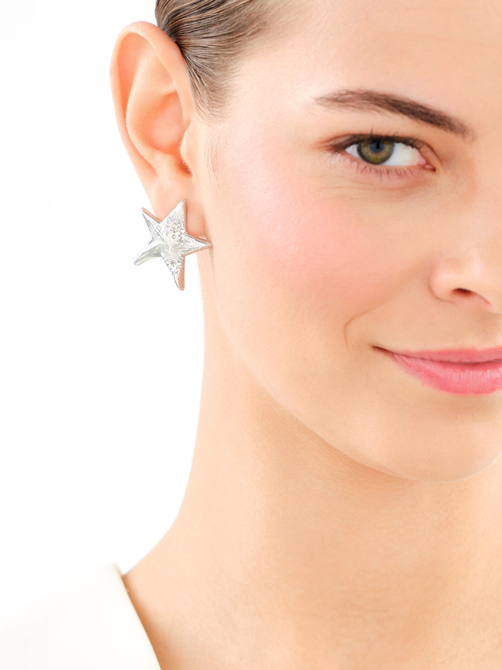 Kolczyki srebrne – gwiazdy, szer. 30 mm, dł. 30 mm