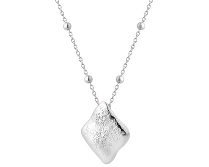 Naszyjnik srebrny rodowany 925 z zawieszką 20 × 17 mm